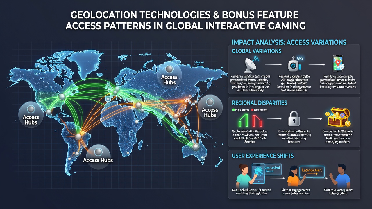 Interactive map showing regional bonus restrictions and geolocation checkpoints in global gaming networks