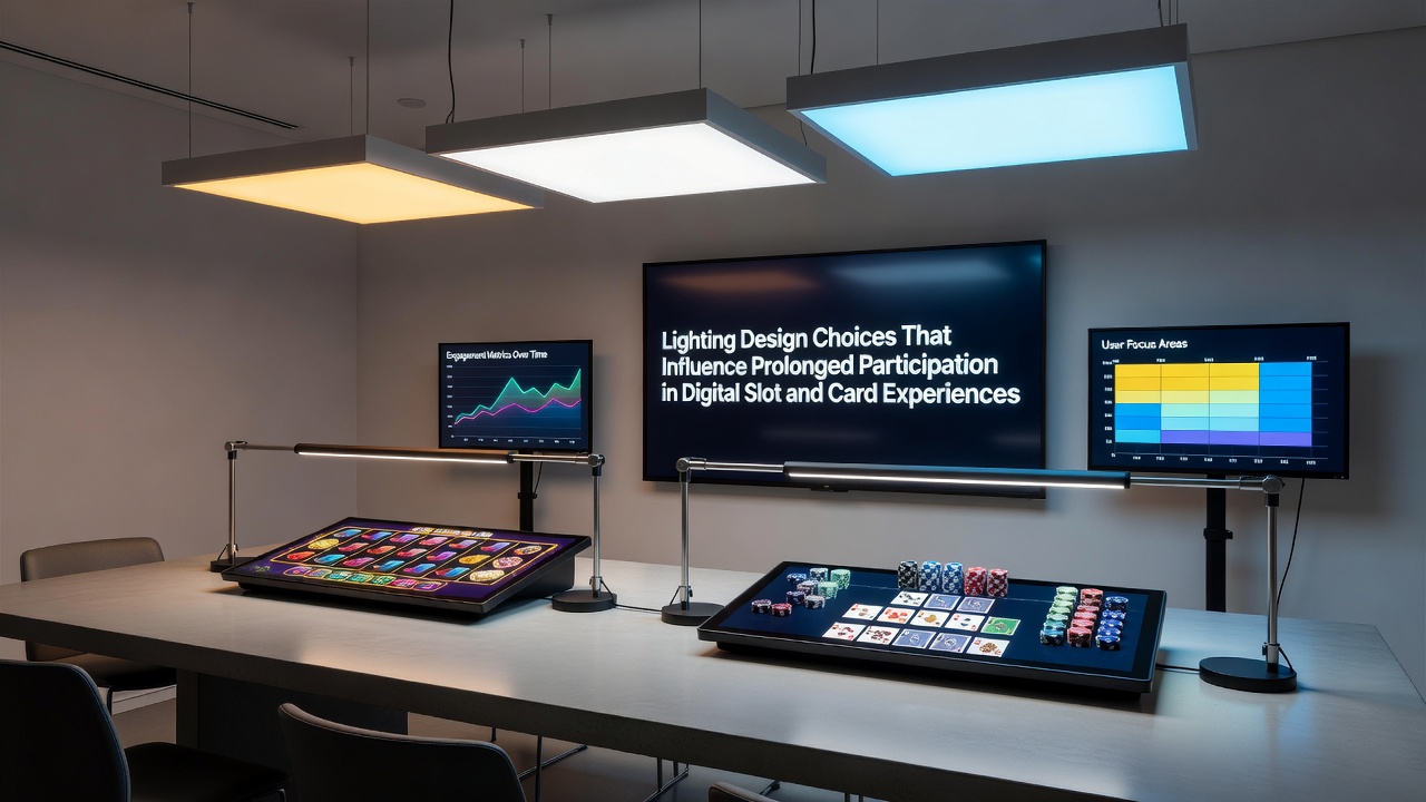 Close-up of a live dealer card table interface with balanced lighting that highlights cards and chips evenly