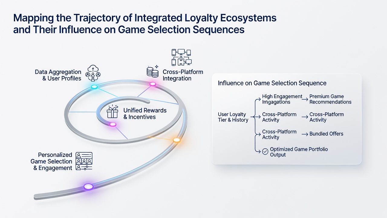 Visualization of game selection flow influenced by loyalty tier progression