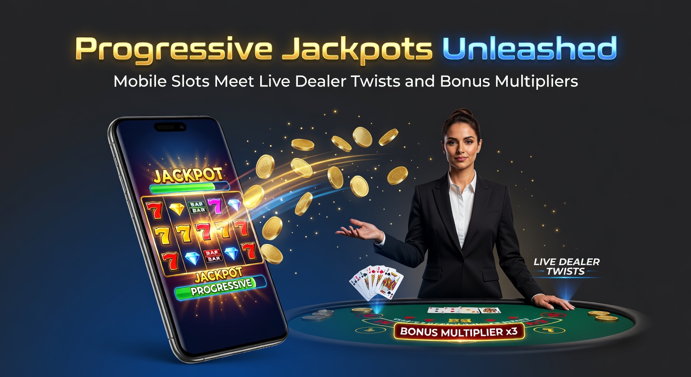 Vibrant mobile slot screen displaying a soaring progressive jackpot meter alongside live dealer interaction and glowing bonus multiplier icons