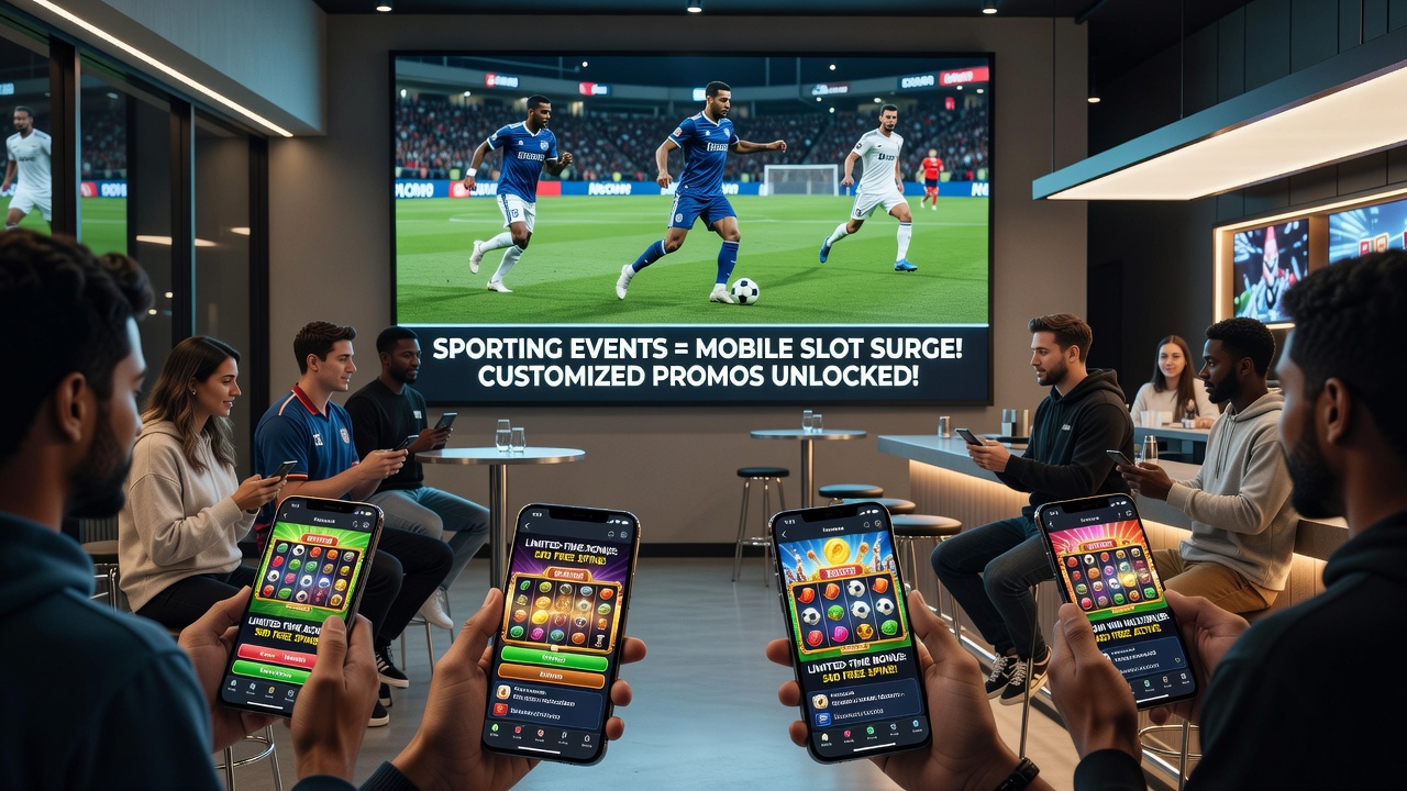 Analytics dashboard displaying mobile slot traffic spikes aligned with sports event timelines